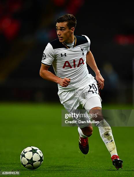 Harry Winks of Tottenham Hotspur in action during the UEFA Champions League match between Tottenham Hotspur FC and PFC CSKA Moskva at Wembley Stadium...