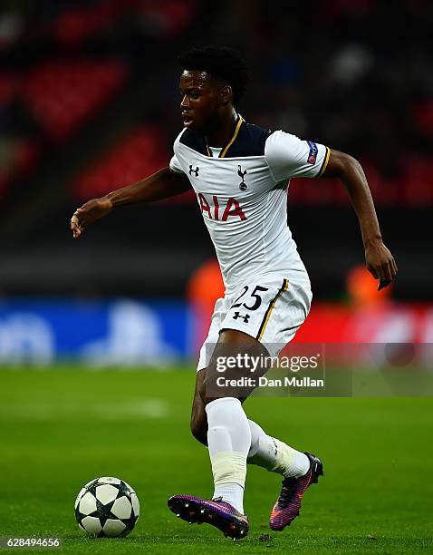 Joshua Onomah of Tottenham Hotspur in action during the UEFA Champions League match between Tottenham Hotspur FC and PFC CSKA Moskva at Wembley...