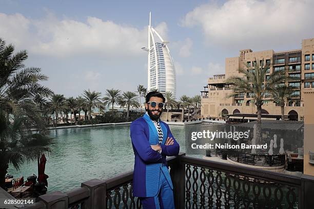 Ranveer Singh poses at a portrait session during day two of the 13th annual Dubai International Film Festival held at the Madinat Jumeriah Complex on...