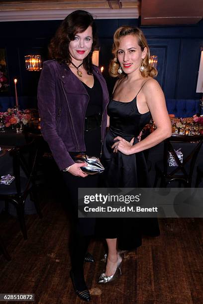 Jasmine Guinness and Charlotte Dellal attend an intimate dinner to celebrate the launch of the Charlotte Olympia for Paperless Post stationary...