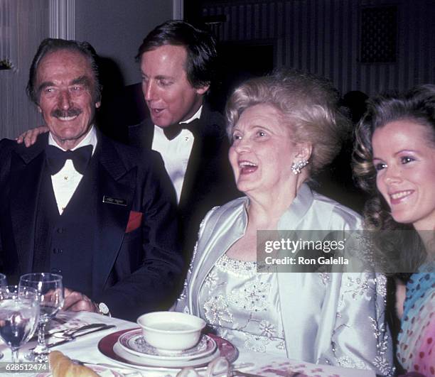 Fred Trump, Robert Trump, Mary Anne Trump and Blaine Trump attend 38th Annual Horatio Alger Awards Dinner on May 10, 1985 at the Waldorf Hotel in New...