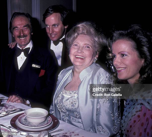 Fred Trump, Robert Trump, Mary Anne Trump and Blaine Trump attend 38th Annual Horatio Alger Awards Dinner on May 10, 1985 at the Waldorf Hotel in New...