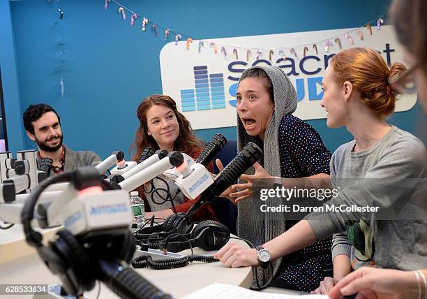 Fiddler On The Roof cast members Patrick Varner, Victoria Britt, Abby Goldfarb, and Sarah Oakes Muirhead, perform songs for the kids at Boston...