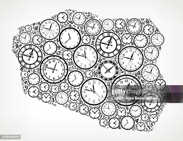 ilustrações de stock, clip art, desenhos animados e ícones de poland on time and clock vector icon pattern - 10 seconds or greater