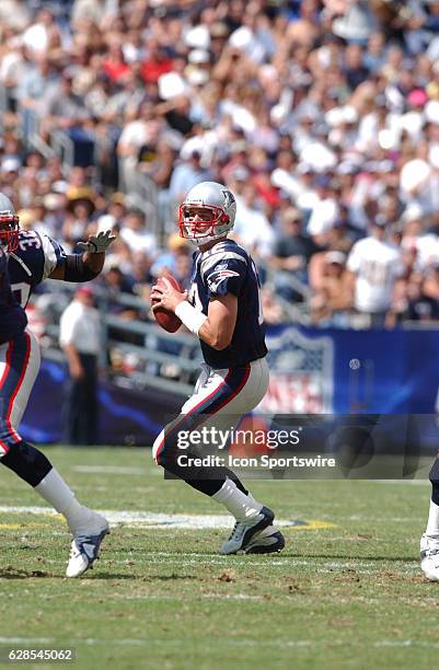 New England Patriots Tom Brady during a game against the San Diego Chargers at the Qualcomm Stadium Sunday September 29 in San Diego, CA.