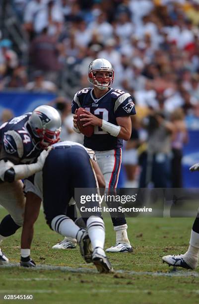 New England Patriots Tom Brady during a game against the San Diego Chargers at the Qualcomm Stadium Sunday September 29 in San Diego, CA.