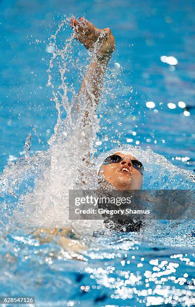 Hilary Caldwell of Canada competes in a preliminary heat of the 200m Backstroke on day three of the 13th FINA World Swimming Championships at the...