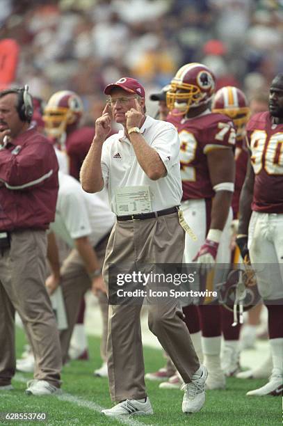 Washington Redskins head coach Marty Schottenheimer during a National Football League game against the San Diego Chargers at Qualcomm Stadium in San...