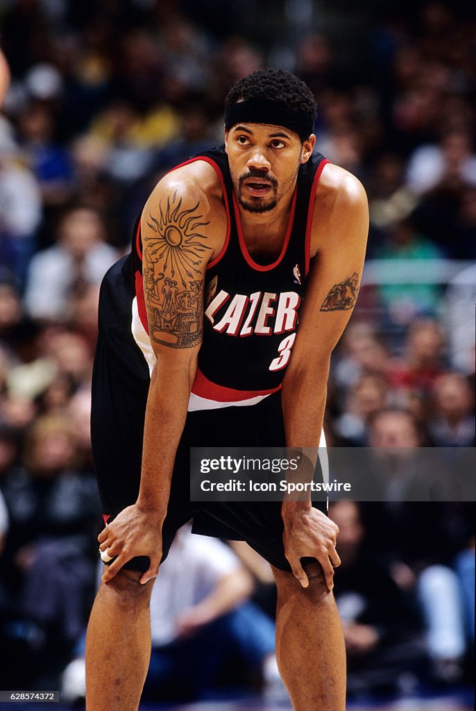 Nk Rasheed Anw Rasheed Wallace of the Portland Trailblazers during a National... News ...