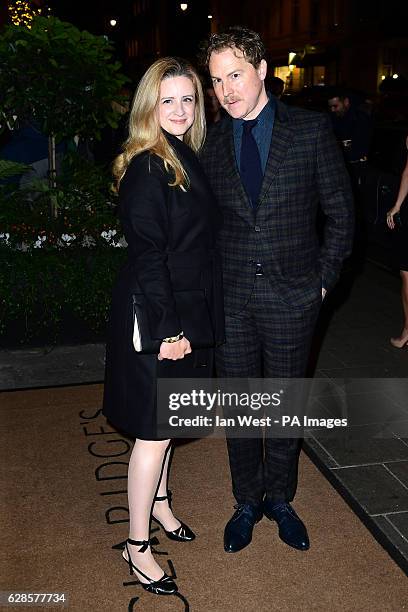 Laura Wade and Sam West attending the Evening Standard Film Awards at Claridge's, Brook Street, London.