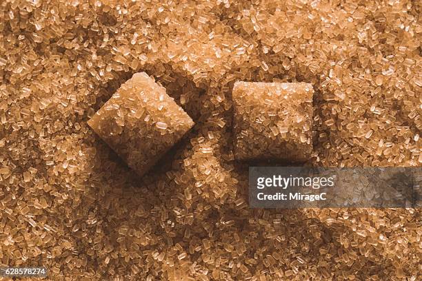 brown sugar cube macro view - turbinadosocker bildbanksfoton och bilder