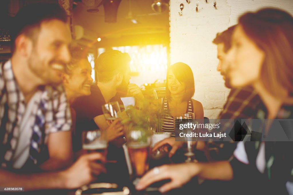 Group Of Friends Enjoying Drink