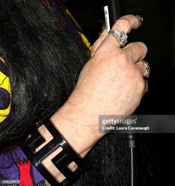 Loreen Arbus, jewelry detail, attends 37th Annual Muse Awards at New York Hilton Midtown on December 8, 2016 in New York City.