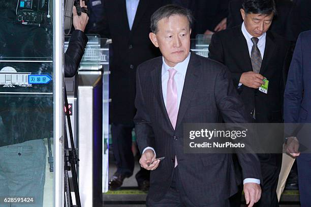 Heo Chang Soo of GS group chairman arrives during the President political scandal parliament hearing at national assembly in Seoul, South Korea....