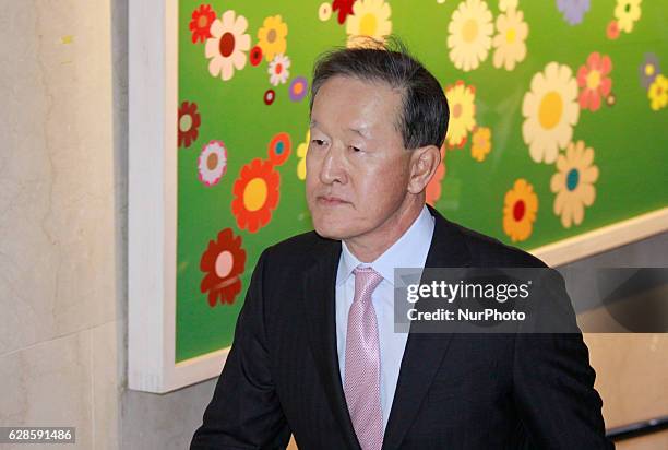 Heo Chang Soo of GS group chairman arrives during the President political scandal parliament hearing at national assembly in Seoul, South Korea....