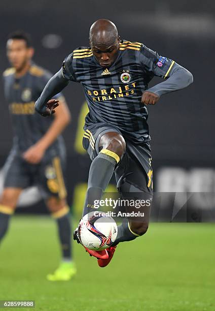 Moussa Sow of Fenerbahce in action during the Europa League group A match between Feyenoord and Fenerbahce at the Kuip Stadium in Rotterdam,...