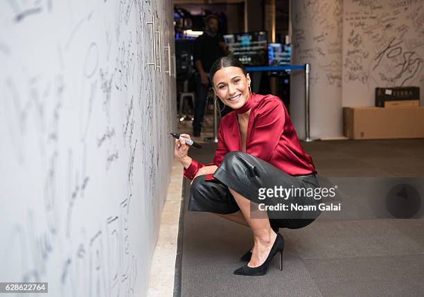 Actress Emmanuelle Chriqui visits Build Series to discuss "Shut Eye" at AOL HQ on December 8, 2016 in New York City.