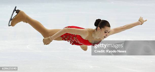 Russia - Adelina Sotnikova of Russia competes in the women's short program of the figure skating competition at the Winter Olympics at the Iceberg...