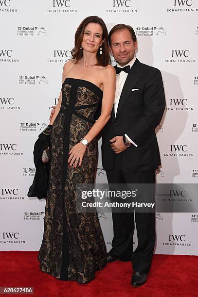 Adrian Jossa and Deborah Jossa attend the fifth IWC Filmmaker Award gala dinner at the 13th Dubai International Film Festival , during which Swiss...