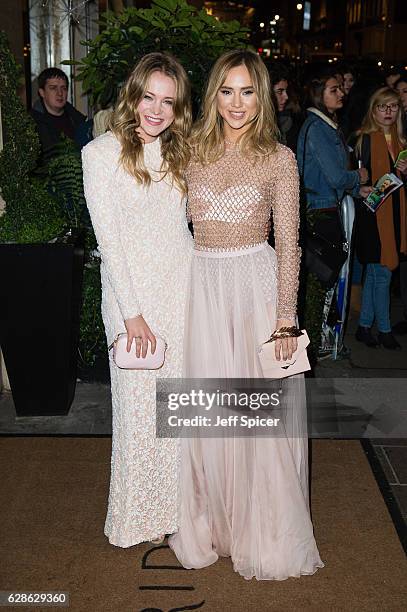 Poppy Jamie and Suki Waterhouse attend the Evening Standard Film Awards at Claridge's on December 8, 2016 in London, United Kingdom.