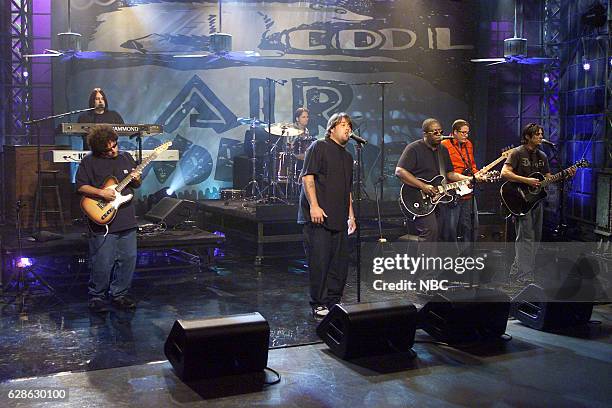 Episode 2735 -- Pictured: Musical guest Uncle Kracker performs with band on June 24, 2004 --