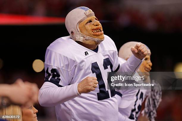 Pen State Fans celebrate during the Big Ten Championship football game between the Wisconsin Badgers and the Penn State Nittany Lions on DECEMBER 03...