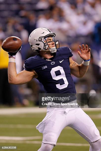 Penn State Nittany Lions quarterback Trace McSorley in action during the Big Ten Championship football game between the Wisconsin Badgers and the...