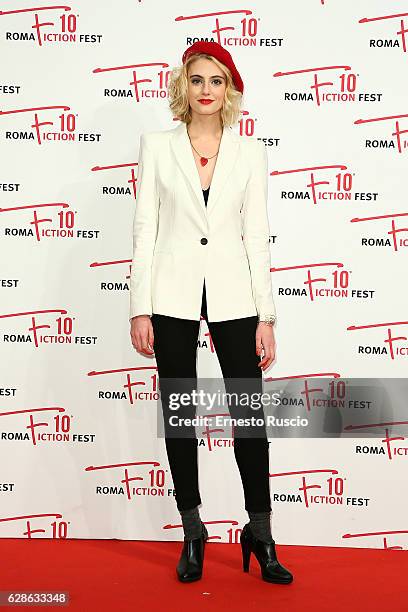 Demetra Bellina attends 'Di padre in figlia' red carpet during the Roma Fiction Fest 2016 at The Space Moderno on December 8, 2016 in Rome, Italy.