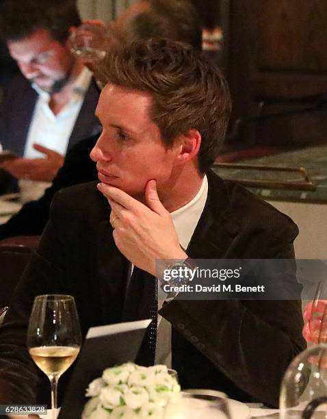 Eddie Redmayne attends OMEGA Constellation Globemaster dinner at Marcus on December 8, 2016 in London, England.