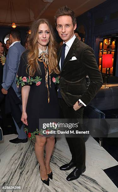 Hannah Redmayne and Eddie Redmayne attend OMEGA Constellation Globemaster dinner at Marcus on December 8, 2016 in London, England.