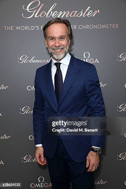 Marcus Wareing attends OMEGA Constellation Globemaster dinner at Marcus on December 8, 2016 in London, England.