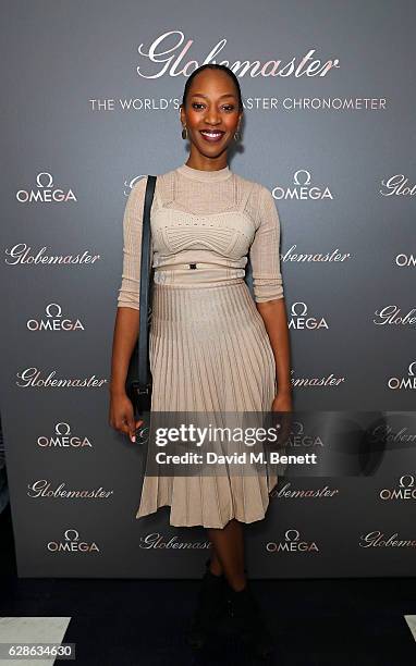 Vanessa Kingori attends OMEGA Constellation Globemaster dinner at Marcus on December 8, 2016 in London, England.