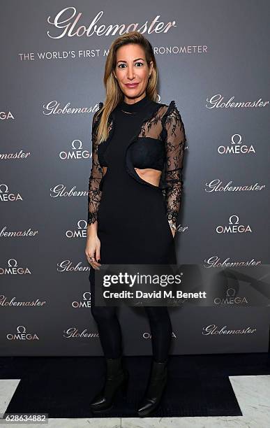 Laura Pradelska attends OMEGA Constellation Globemaster dinner at Marcus on December 8, 2016 in London, England.
