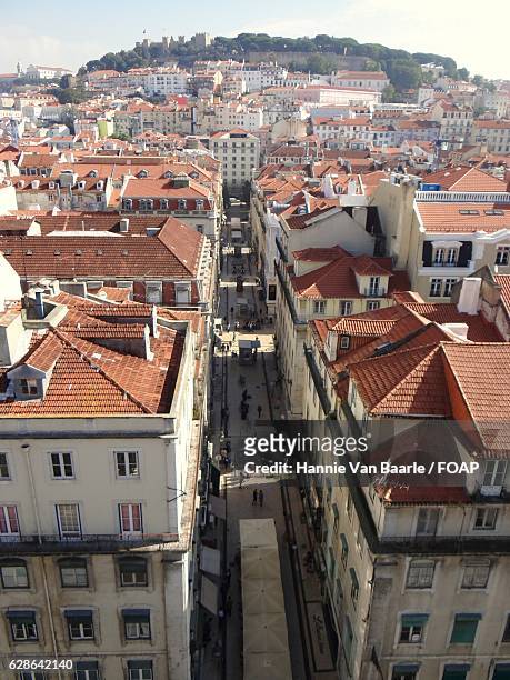 high angle view of lisbon city - hannie van baarle stock pictures, royalty-free photos & images