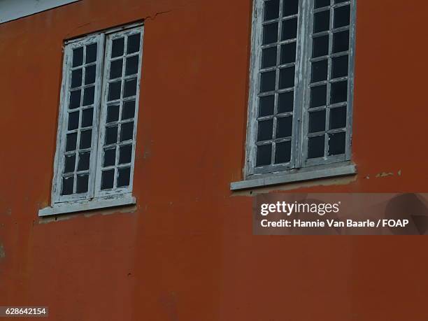 view of old window - hannie van baarle stock pictures, royalty-free photos & images