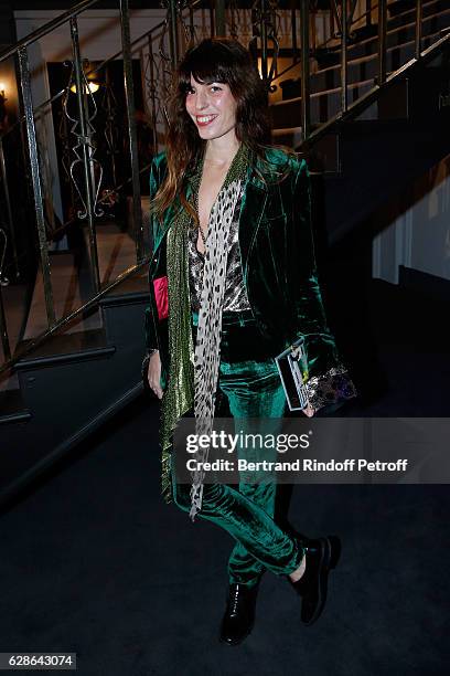 Actress Lou Doillon attends the Annual Charity Dinner hosted by the AEM Association Children of the World for Rwanda at Pavillon Ledoyen on December...