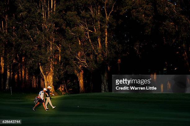 Lionel Weber of France walks up the third fairway during the second round of the USB Hong Kong Open at The Hong Kong Golf Club on December 9, 2016 in...