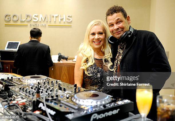 Craig Charles and Tina Malone attend the official opening of the Goldsmiths Liverpool Rolex lounge on December 8, 2016 in Liverpool, England.