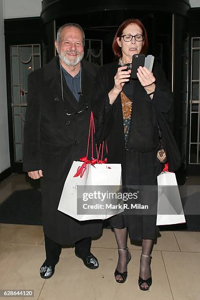 Terry Gillam and Maggie Weston attend the London Evening Standard British Film Awards on December 8, 2016 in London, England.