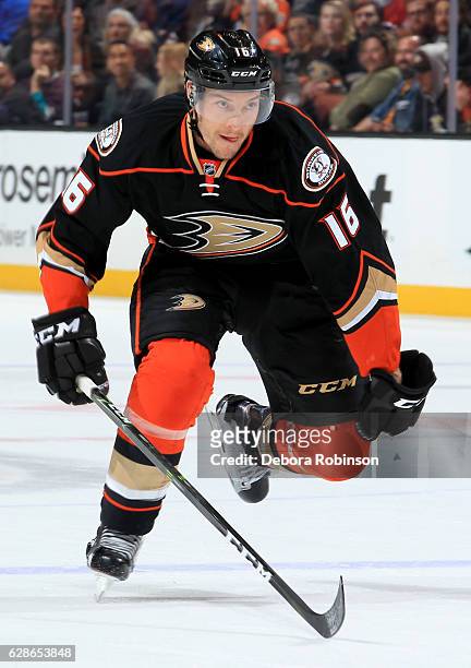 Ryan Garbutt of the Anaheim Ducks skates during the game against the Montreal Canadiens at Honda Center in Anaheim, California.