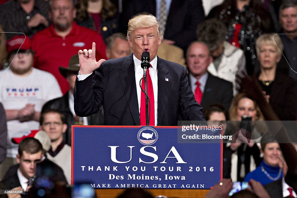 President-Elect Donald Trump Holds Iowa 'Thank You' Tour Rally