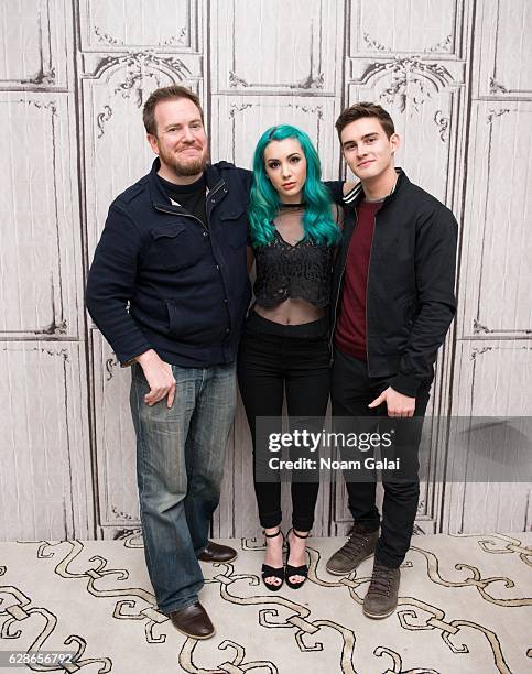 Clay Liford, Hannah Marks and Michael Johnston visit Build Series to discuss "Slash" the movie at AOL HQ on December 8, 2016 in New York City.