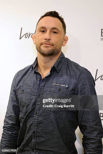 Frankie Edgar attends Guys' Night Out at Lord & Taylor with Sterling Shepard, Jason Pierre Paul and Frankie Edgar on December 8, 2016 in New York...