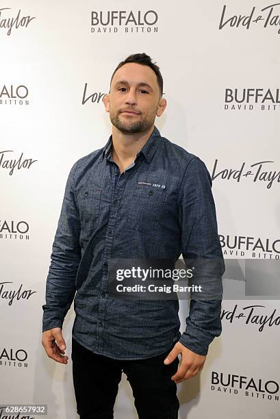 Frankie Edgar attends Guys' Night Out at Lord & Taylor with Sterling Shepard, Jason Pierre Paul and Frankie Edgar on December 8, 2016 in New York...