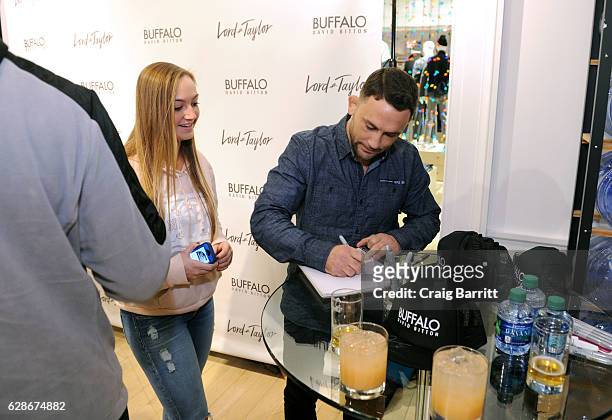 Frankie Edgar attends Guys' Night Out at Lord & Taylor with Sterling Shepard, Jason Pierre Paul and Frankie Edgar on December 8, 2016 in New York...