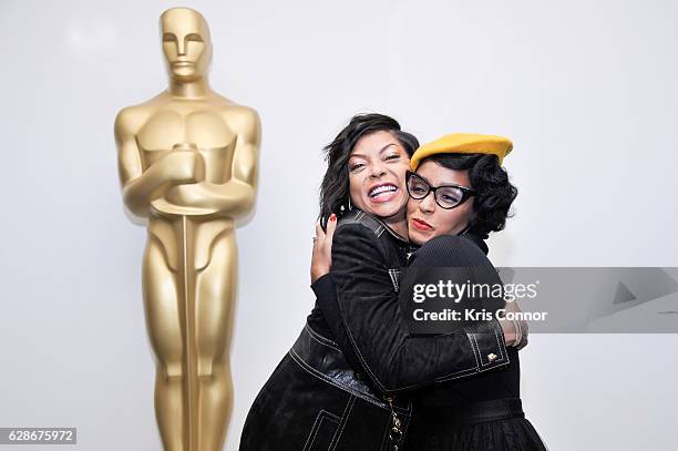 Taraji P. Henson, and Janelle Monae attend an official academy screening of HIDDEN FIGURES hosted by the The Academy of Motion Picture Arts and...
