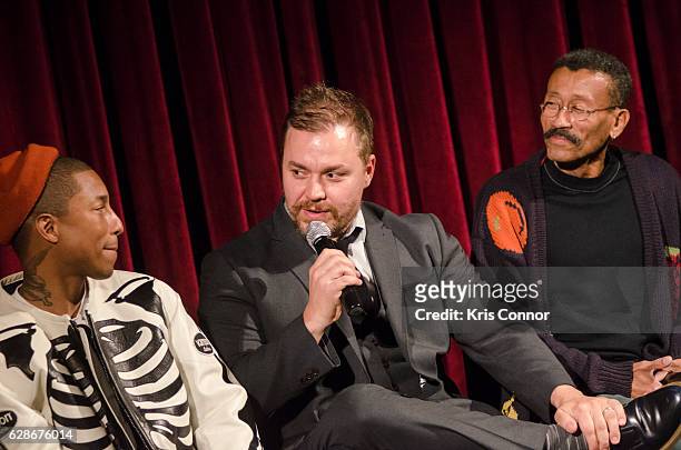 Pharrell Williams, Ted Melfi speaks during an official academy screening of HIDDEN FIGURES hosted by the The Academy of Motion Picture Arts and...