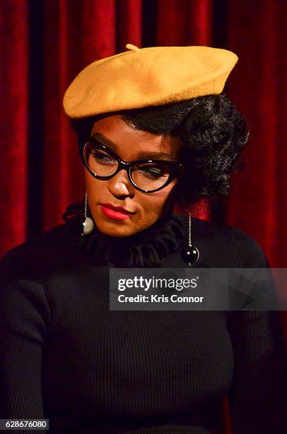 Janelle Monae speaks during an official academy screening of HIDDEN FIGURES hosted by the The Academy of Motion Picture Arts and Sciences at MOMA -...