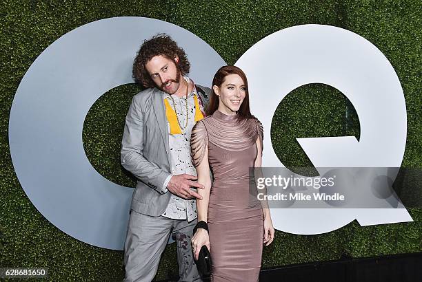 Actor T.J. Miller and Kate Gorney attend the 2016 GQ Men of the Year Party at Chateau Marmont on December 8, 2016 in Los Angeles, California.