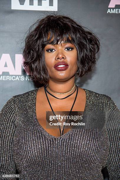 Model Precious Lee attends VH1's "America's Next Top Model" Premiere at Vandal on December 8, 2016 in New York City.